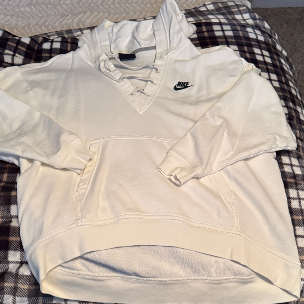 Nike Off-White Hoodie with Lace-Up Detail
